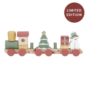 Little Dutch Eisenbahn mit Steckformen Weihnachten FSC Holz Limited Edition
